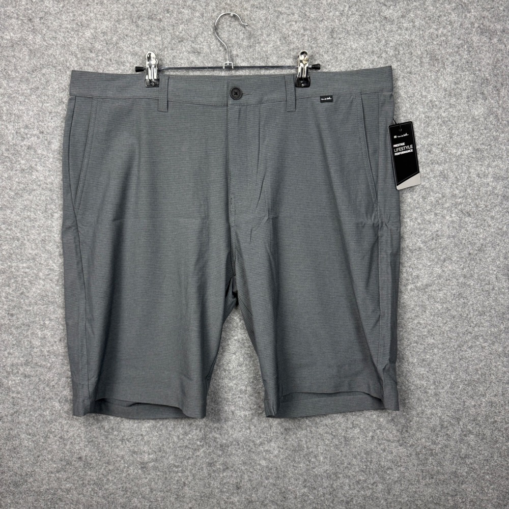TravisMathew Sand Harbor Shorts Mens 40 Heather Dark Grey Performance 1MW397 NEW